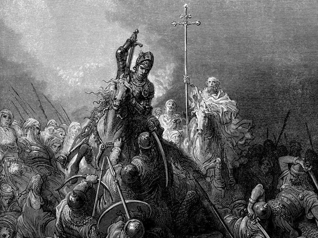 Heinrich I Van Vinkel leads the western cavalry to the victory, during the Battle of Lake Horat (1545 J.E.)