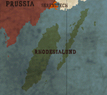 The map of Rhodesia