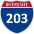 Interstate 203 marker