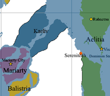 Kaeliv and nearby nations.