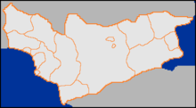 Location of the RS of Arveyres, provincial borders shown.