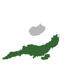 Narsora highlighted in Green, and the nation of Striorca highlighted in Gray.