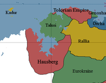 Map of Talusi and surrounding countries.
