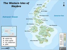 Official Topographical Map of the Western Isles of Naybra