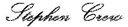Stephen Crew's signature