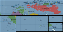 The Atlae Isles' location and inlets of overseas territories.