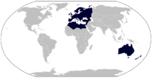 Continental territory of the United Covenant, plus Australia and New Zealand.